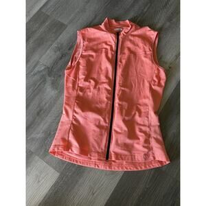 Castelli Women’s Cycling Full Zip Sz M Sleeveless coral pink
